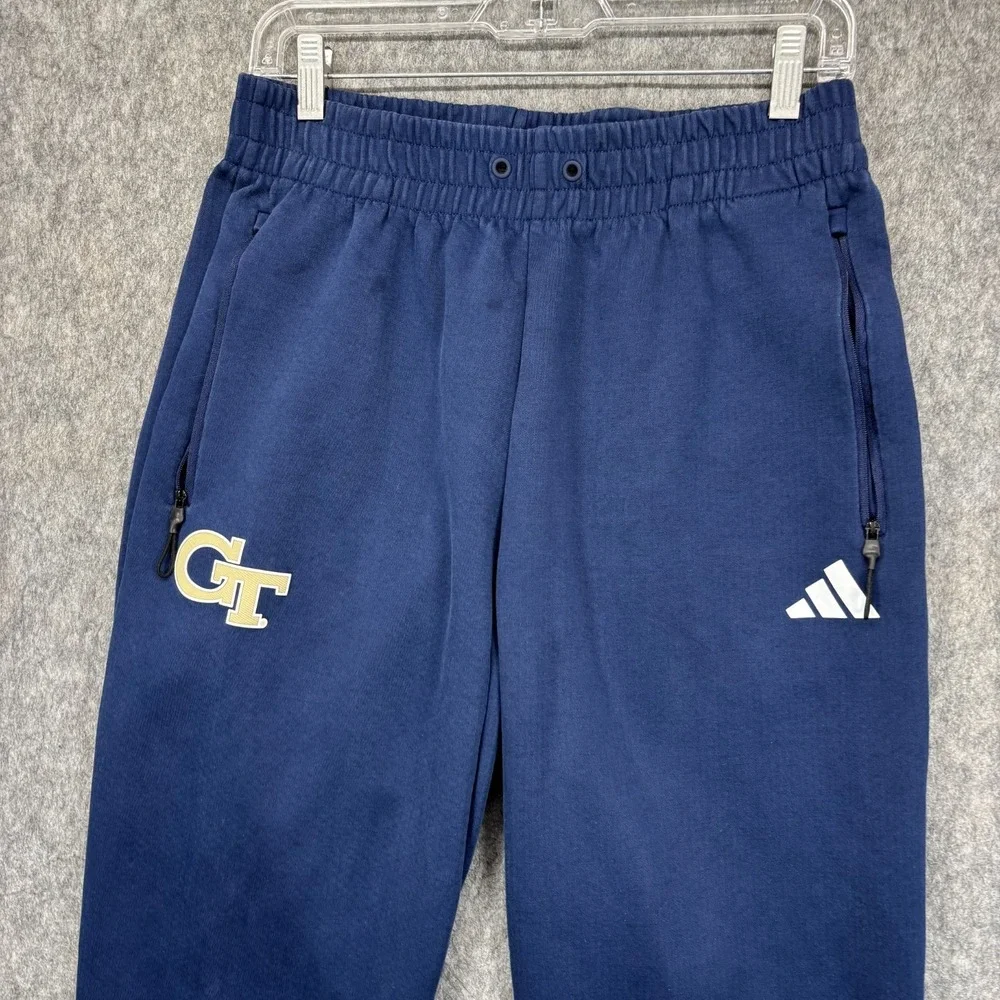 Adidas Georgia Tech Jogger Sweatpants Men's Medium Player Game‎ Issue Blue
